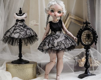 VAMPIRE MASQUERADE BALL Blythe/Pullip/Imda 2.6/Imda 3.0/Teacups Deluxe Silk Dress, Exclusive Collection By Odd Princess