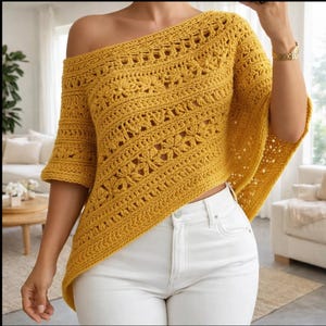 Crochet Poncho Pattern PDF, Oversized Boho Crochet Top, Beginner Friendly Shawl Wrap, Instant Download