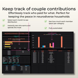 ADHD Budget Tracker Pro Google Sheets Monthly Annual Budget Spreadsheet Executive Dysfunction Tool Visual Map Sinking Funds Debt Snowball afbeelding 10