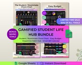Student Google Sheets Bundle Ultimate Roommate Chore Chart Easy Budget Tracker Gamified Digital Bill Calendar Spreadsheet College Planner