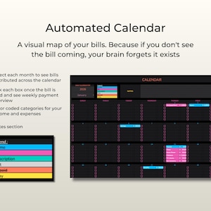 ADHD Budget Tracker Pro Google Sheets Monthly Annual Budget Spreadsheet Executive Dysfunction Tool Visual Map Sinking Funds Debt Snowball afbeelding 11