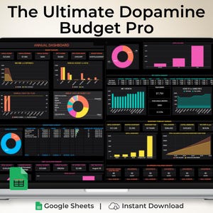 ADHD Budget Tracker Pro Google Sheets Monthly Annual Budget Spreadsheet Executive Dysfunction Tool Visual Map Sinking Funds Debt Snowball