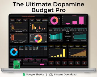 ADHD Budget Tracker Pro Google Sheets Monthly Annual Budget Spreadsheet Executive Dysfunction Tool Visual Map Sinking Funds Debt Snowball