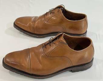 Allen Edmonds Westwood Oxford Mens 10.5 D Brown Leather Cap Toe Lug Sole USA
