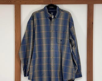 Camisa vaquera vintage Wrangler Twenty X a cuadros con botones, talla XL para hombre, estilo Grandpacore