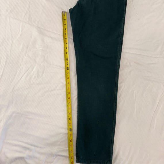 VTG 90s Paris Sport Club Genuine Authentic Hunter Green High Rise Mom Jeans 11 View 5