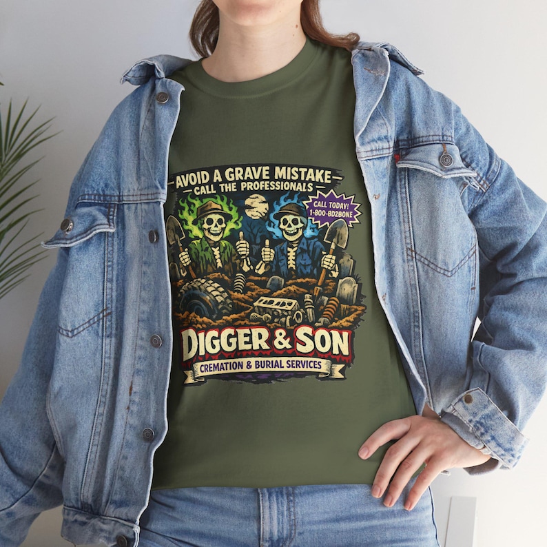 Digger & Son Monster Truck-parodi Vuxenskjorta | Herr Grave Digger-skjorta, Grave Digger-t-shirt, Son Uva Digger-skjorta, Grave Digger Monster Truck bild 2