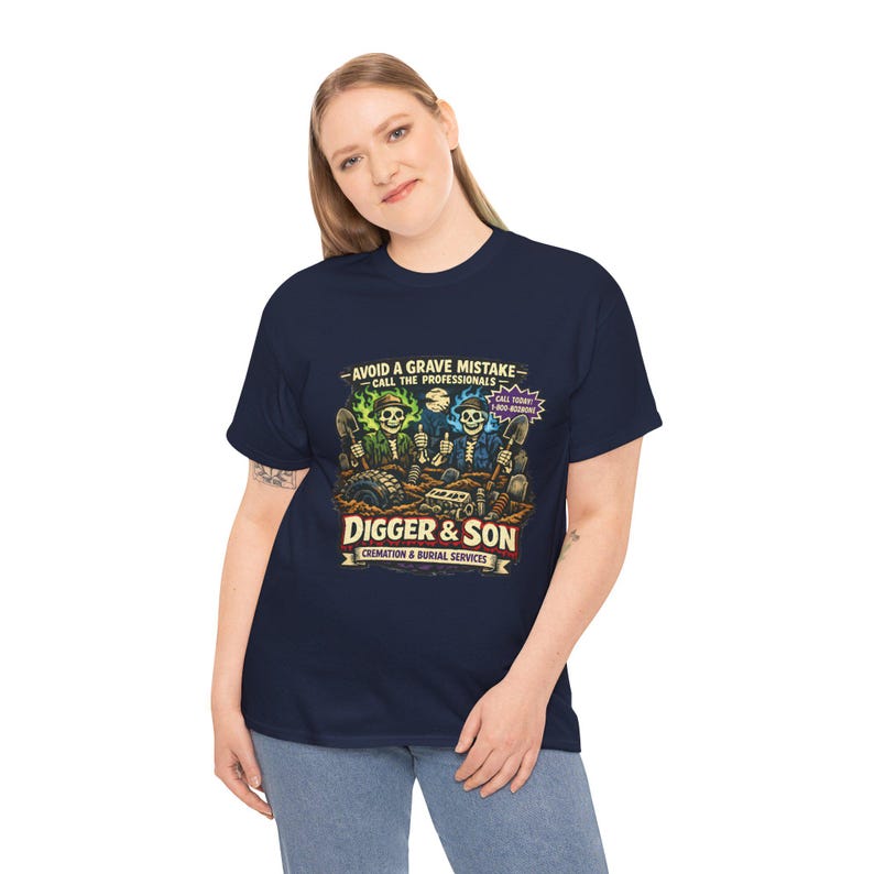 Digger & Son Monster Truck-parodi Vuxenskjorta | Herr Grave Digger-skjorta, Grave Digger-t-shirt, Son Uva Digger-skjorta, Grave Digger Monster Truck bild 5