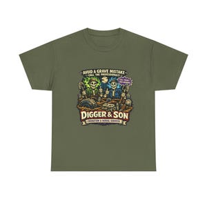 Digger & Son Monster Truck-parodi Vuxenskjorta | Herr Grave Digger-skjorta, Grave Digger-t-shirt, Son Uva Digger-skjorta, Grave Digger Monster Truck bild 4