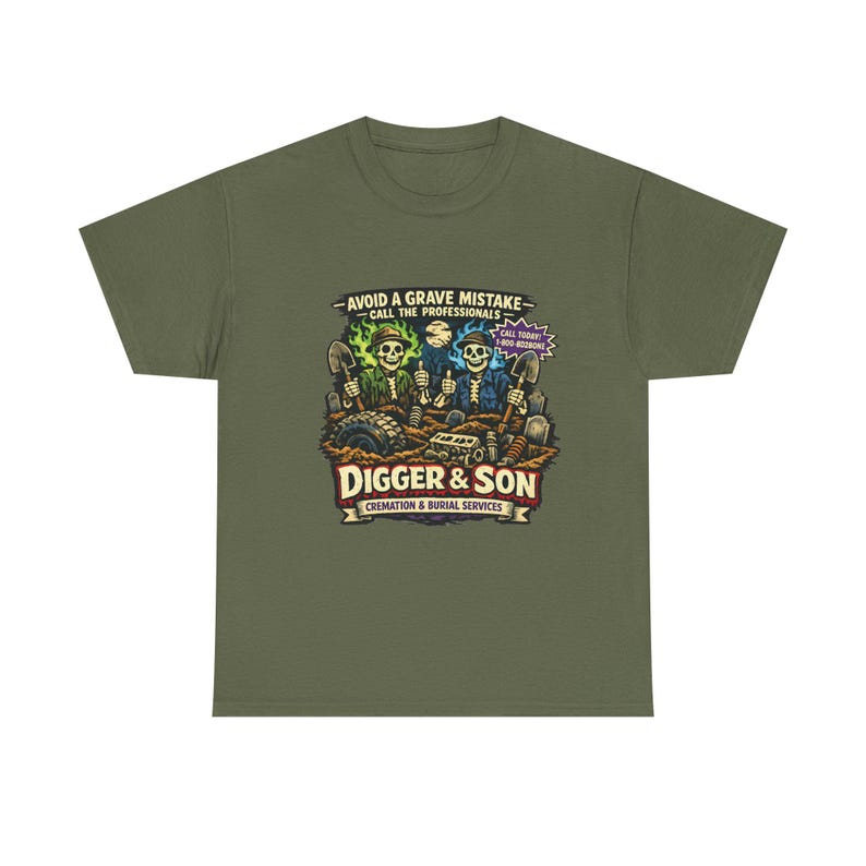 Digger & Son Monster Truck-parodi Vuxenskjorta | Herr Grave Digger-skjorta, Grave Digger-t-shirt, Son Uva Digger-skjorta, Grave Digger Monster Truck bild 4