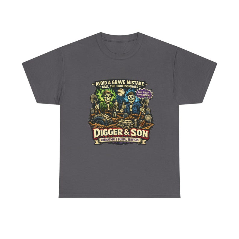 Digger & Son Monster Truck-parodi Vuxenskjorta | Herr Grave Digger-skjorta, Grave Digger-t-shirt, Son Uva Digger-skjorta, Grave Digger Monster Truck bild 8