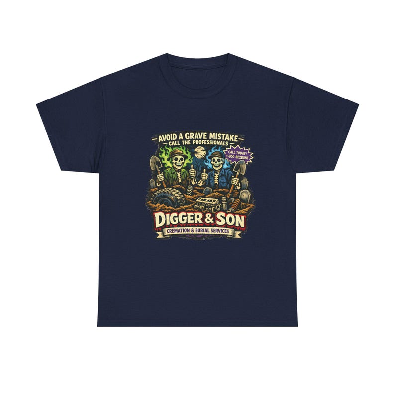 Digger & Son Monster Truck-parodi Vuxenskjorta | Herr Grave Digger-skjorta, Grave Digger-t-shirt, Son Uva Digger-skjorta, Grave Digger Monster Truck bild 6