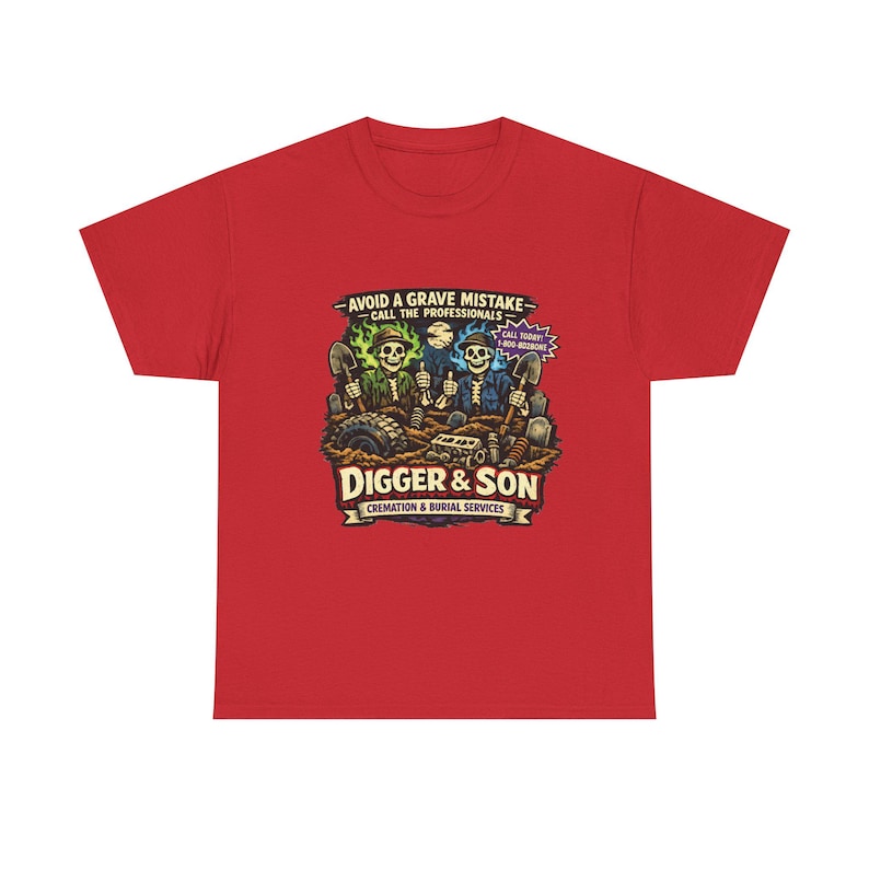 Digger & Son Monster Truck-parodi Vuxenskjorta | Herr Grave Digger-skjorta, Grave Digger-t-shirt, Son Uva Digger-skjorta, Grave Digger Monster Truck bild 7