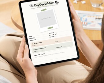 Small Pet Health Planner | Guinea Pig, Rabbit, Hamster Care (Digital Download)