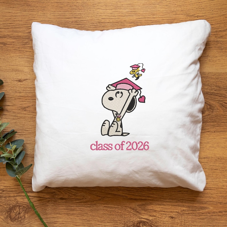 Graduation Snoopy Embroidery Design, Class of 2026, Senior Gift ...