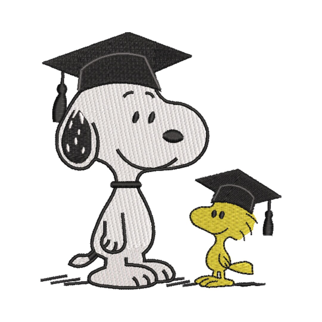 Snoopy Woodstock Graduation Embroidery Design (digital Download) - Etsy