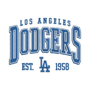 Los Angeles Dodgers Embroidery Design | Sports Typography File (Digital Download)
