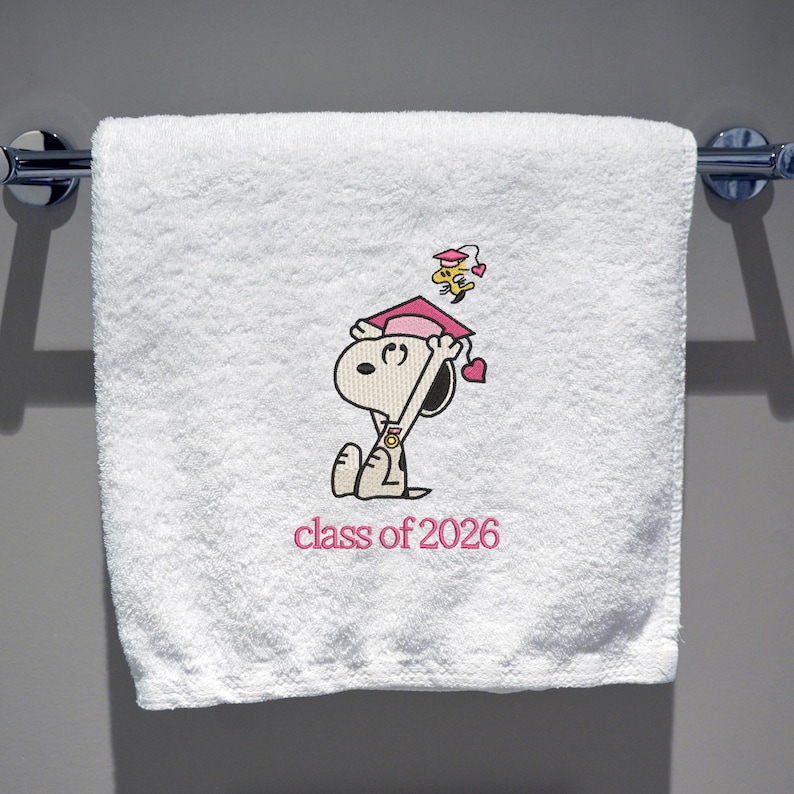 Graduation Snoopy Embroidery Design, Class of 2026, Senior Gift ...
