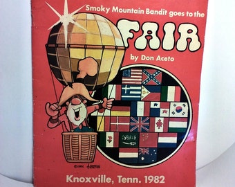 1982 Coloring Book Smokey Mountain Bandit - Knoxville, TN --Don Aceto - MDA Jerry Lewis