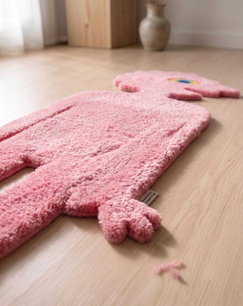 Funky rugs styling for a modern gamer room or pop-culture livingroom rug setup. (Tapis touffeté)