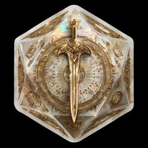 Paladin D20 Dice Digital Sticker Pack | Celestial Fantasy RPG Decals | Tabletop Gamer Download
