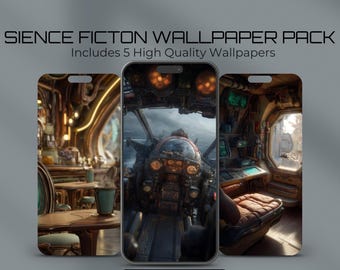 Sci‑Fi Cyberpunk Phone Wallpaper Pack • Neon Futuristic City Lock Screen