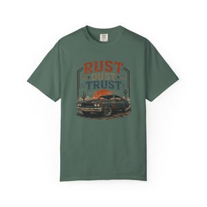 Vintage Muscle Car Shirt, Rust Dust Trust Tee, Classic Car Lover Gift, Garage Life Comfort Colors T-Shirt image 14