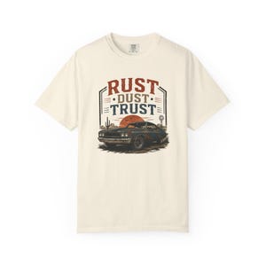 Vintage Muscle Car Shirt, Rust Dust Trust Tee, Classic Car Lover Gift, Garage Life Comfort Colors T-Shirt image 12