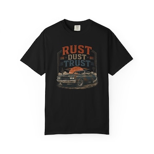Vintage Muscle Car Shirt, Rust Dust Trust Tee, Classic Car Lover Gift, Garage Life Comfort Colors T-Shirt image 17