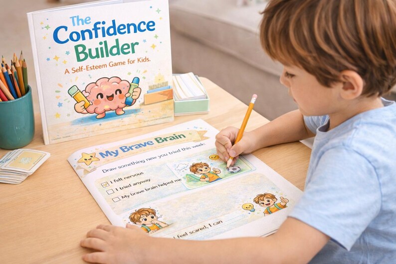 Self Esteem Workbook for Kids, Growth Mindset Activities (ages 3-7 ...