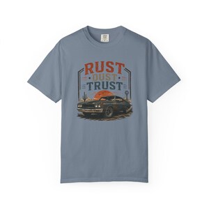 Vintage Muscle Car Shirt, Rust Dust Trust Tee, Classic Car Lover Gift, Garage Life Comfort Colors T-Shirt image 15