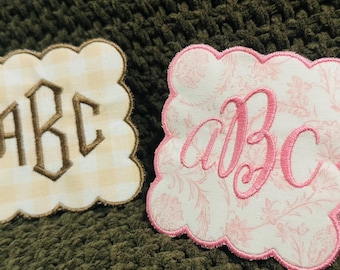 Benutzerdefinierte Monogramm gesticktes Nachtlicht, ausgebogten Stoff Nachtlicht, personalisierte Kinderzimmer Dekor, Baby-Dusche-Geschenk, College Wohnheim Dekor,