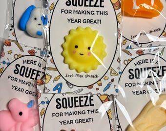 End of School Favor | Squishy Gift for Students | Kindergarten Graduation | Classroom Party Favor | Any Grade