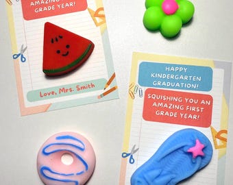 End of School Squishy Toy Gift for Students | Last Day of School Favor | Ready to Gift Classroom | Non Candy