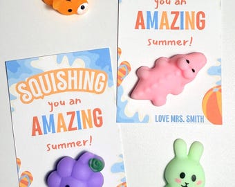 End of School Squishy Toy Favor | Non-Candy Kids Gift for Students