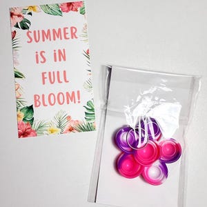 End of School Gift for Students | Last Day of School Favor | Ready to Gift Classroom | Non Candy Kids Gift | Flower Pop It Fidget Toy image 2