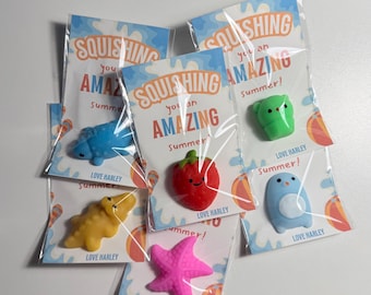 End of School Squishy Toy Favor | Non-Candy Kids Gift for Students