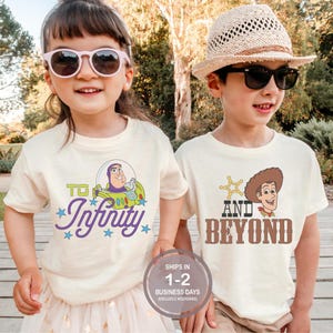 Buzz And Woody Matching Shirts, To Infinity And Beyond Shirt, Toy Story Boys Disney, Brother Sister Disneyland Shirts, Disneyland World Tee image 1