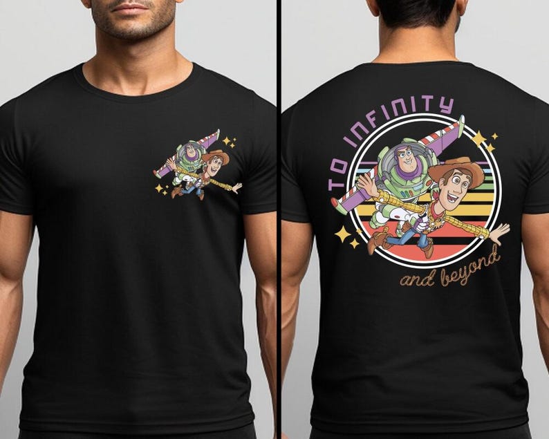 To Infinity And Beyond Shirt, Toy Story Buzz Lightyear and Woody T-Shirt, Buzz and Woody Adventure Trip Tee, Family Vacation Shirt image 1