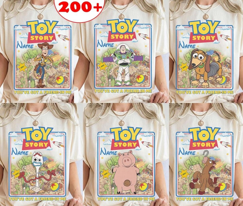Personalized Disneyland Toy Story Shirt, Toy Story 5 Movie 2026 Comfort Colors Tee, Buzz Lightyear Woody Jessie Bo Peep Toy Story Land Tee image 1