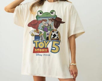Retro Disneyland Toy Story 5 Shirt, Woody Buzz Lightyear Lilypad Shirt, Lilypad Toy Story Shirt, Disneyland Movie Tee, Disneyland Trip 2026