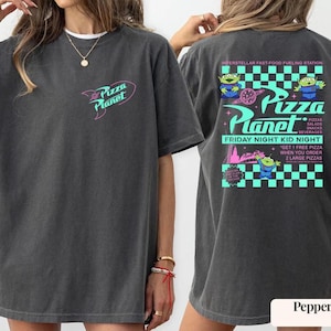 Comfort Colors Pizza Planet Shirt: Toy Story Aliens Tee image 1