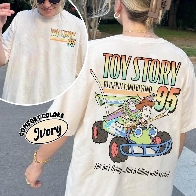 Two Sided Disneyland Pixar Toy Story 30Th Anniversary Shirt, Buzz Woody Toy Story Infinity And Beyond Tee, Disneyland Pixar Matching Trip image 1