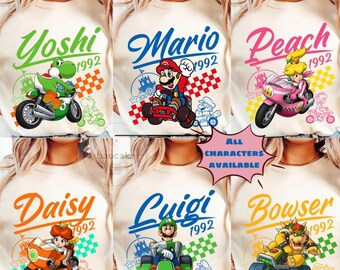 All Characters Super Mario Kart Shirt: Personalized The Super Mario Kart Bros Movie, Mario Family Shirt, Mario Birthday Shirt