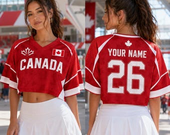 Custom Canada Soccer Shirt, Personalized Name Number Canadian Football Jersey Gift for Men Women Youth Team Canada Fan Apparel