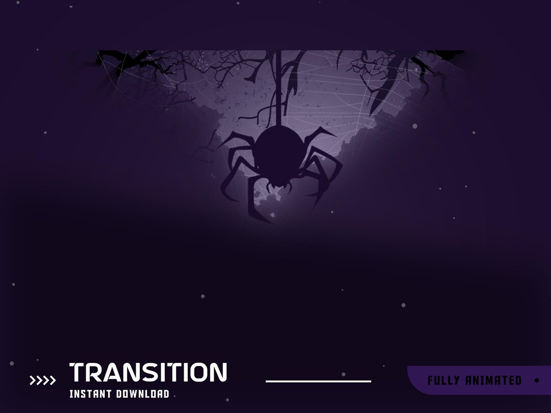 Spider Veil Animated Stinger Transition Overlay Package, Dark Purple ...