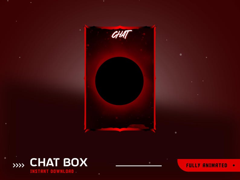Dark Red Cloud Animated Stream Overlay Package, Red Stream Overlay ...