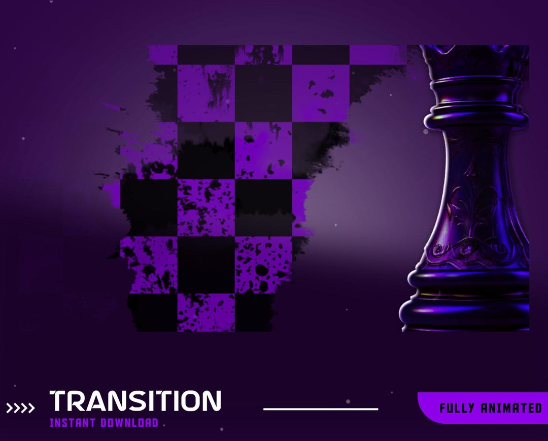 Dark Chess Animated Stinger Transition Overlay Package, Chess Theme ...