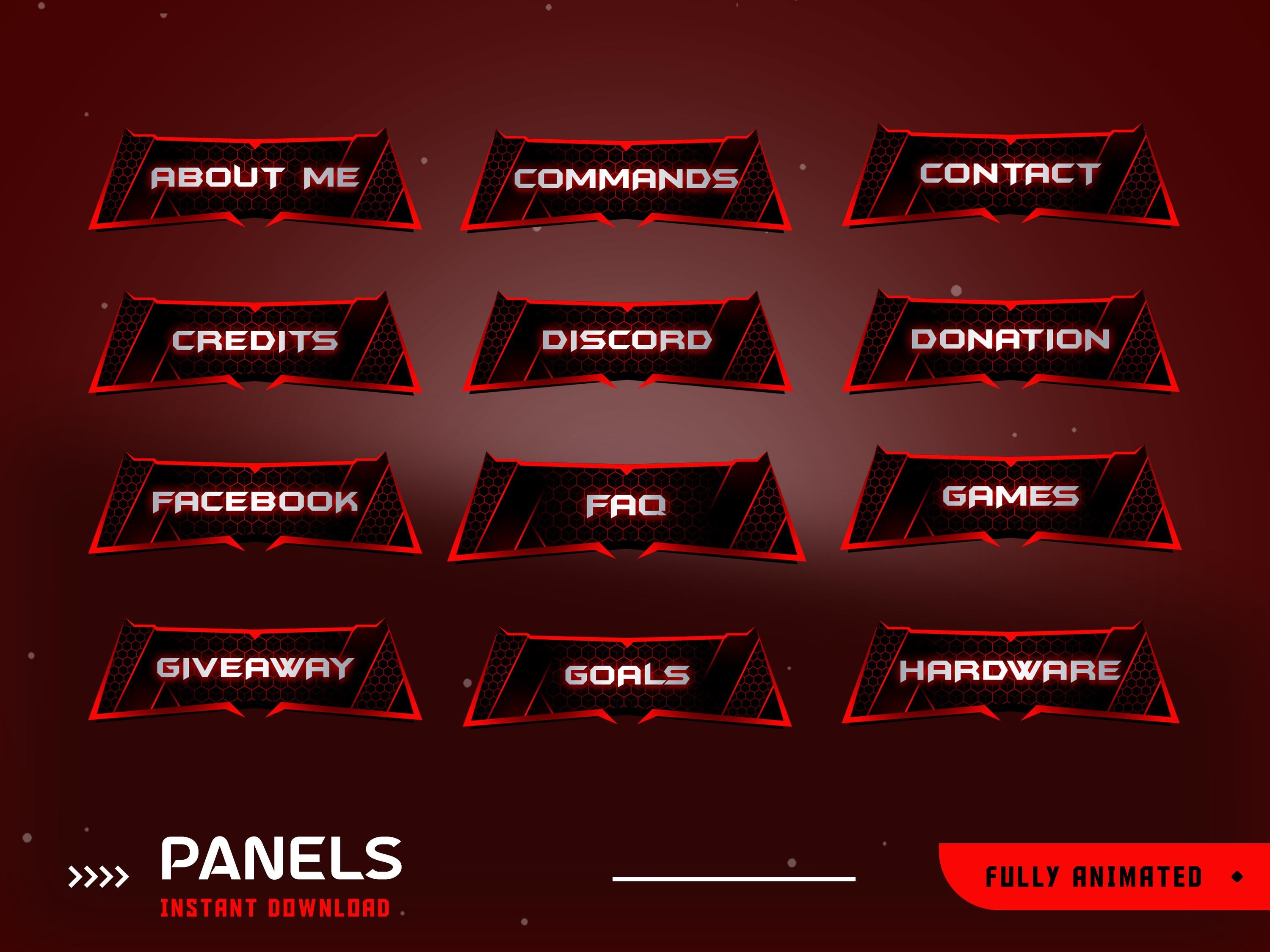 Overlay Matrix Icon Redline Matrix Animated Stream Overlay Package, Futuristic Stream ...