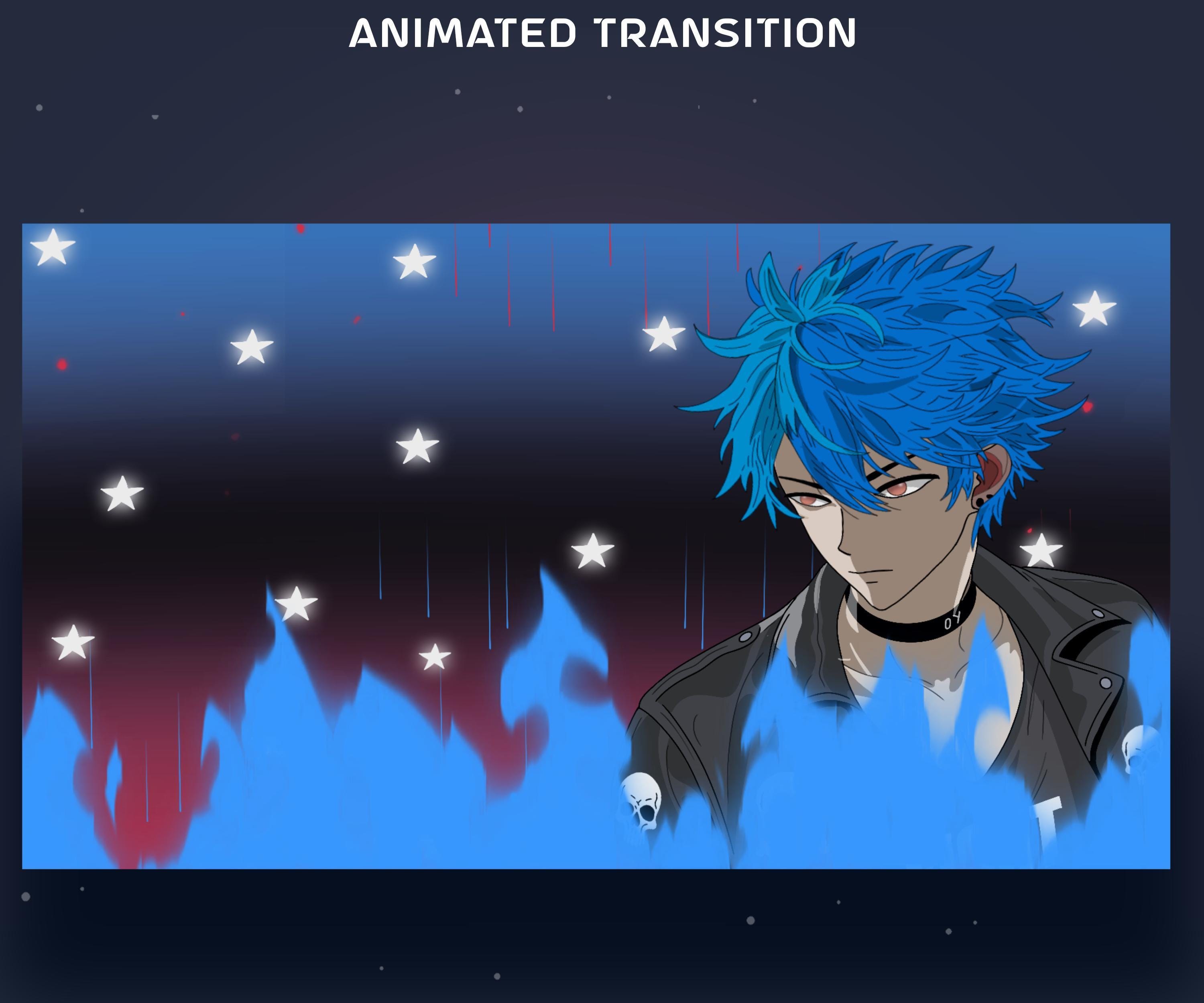 Raze Night Animated Stinger Transition Overlay Package, Anime Boy ...